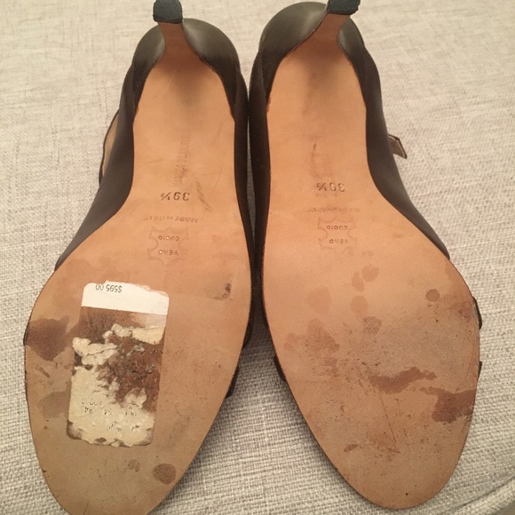 Manolo Blahnik Brown Leather Sandals - Picture 4 of 4